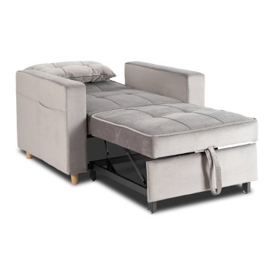 Кресло мягкое раскладное Mebel Elit SOLOR Welur Серый ME.SOLOR2/P/V/FW фото - 8