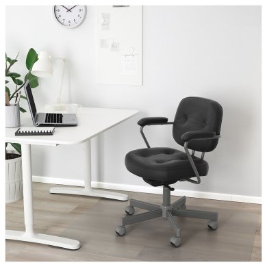 Офисное кресло ALEFJALL Черный - 6 IKEA Офисное кресло ALEFJALL Черный (ИКЕА АЛЕФДЖАЛЛ) 70367458 фото - 6