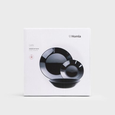 Набор тарелок Homla CAPRI 18 шт Черный 236047 фото - 8