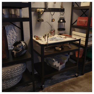 Візок BROR Чорний - 7 IKEA Візок BROR Чорний (ИКЕА БРОР) 60333850 фото - 7