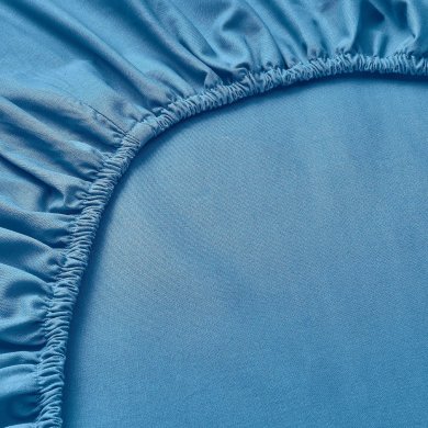 IKEA Простирадло на резинці DVALA 120х200 см Синій (ИКЕА ДВАЛА) 40576868 фото - 2