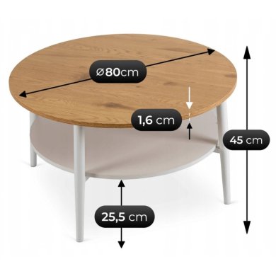 Журнальный стол Mebel Elit PAULO MAX Дуб золотой ME.PAULOMAX/D/B/L фото - 5
