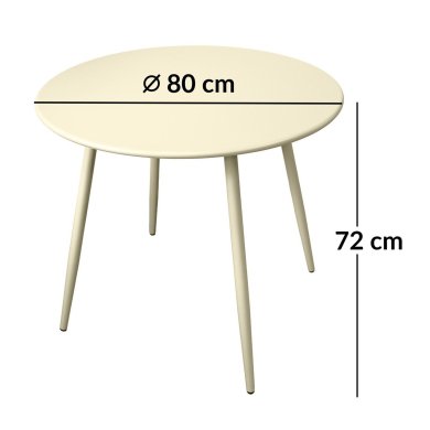 Садовый стол Kontrast DOMO Кремовый Meb000089 фото - 8