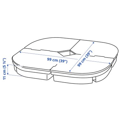 IKEA Основа для садового зонта SVARTO 99х99 см Темно-серый (ИКЕА SVARTÖ) 10285328 фото - 14