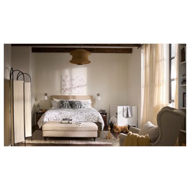 IKEA Тюль HALLEBRACKA 145х300 см 2 шт Светло-бежевый (ИКЕА ХАЛЛЕБРАК) 00556848 фото - 10