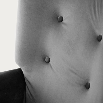 Крісло-качалка м'яке 2 в 1 Homla MOSS PLUS Welur Сірий 230373 фото - 6