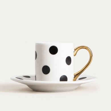 Чашка с блюдцем Homla LUNYA 100 мл Принт 241508 фото - 2
