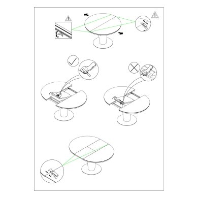 Раскладной обеденный стол Signal ORBIT Белый ORBITBB120 фото - 4
