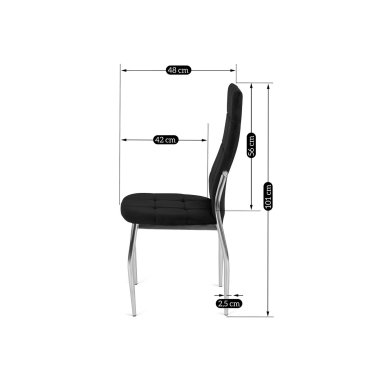 Обеденный стул Mebel Elit MOLLY Welur Черный - 12 Обеденный стул Mebel Elit MOLLY Welur Черный ME.MOLLY/CZ/CH/V/K фото - 12