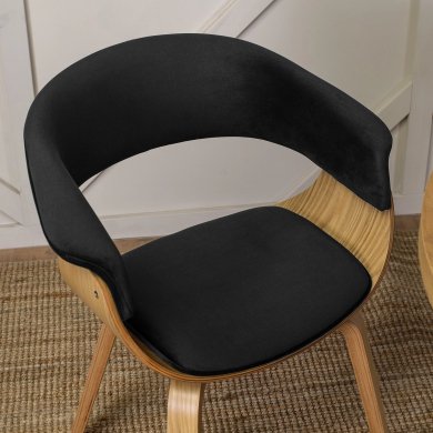 Обідній стілець Mebel Elit GARY Welur Чорний - 9 Обідній стілець Mebel Elit GARY Welur Чорний ME.GARY/CZ/DZ/V/DG/K фото - 9