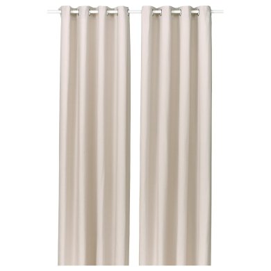 IKEA Штори GINSTMOTT 145х300 см 2 шт Бежевий (ИКЕА ГИНСТОТТ) 70605416