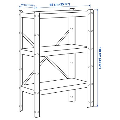 IKEA Стеллаж BROR Черный (ИКЕА BROR) 39272641 фото - 5