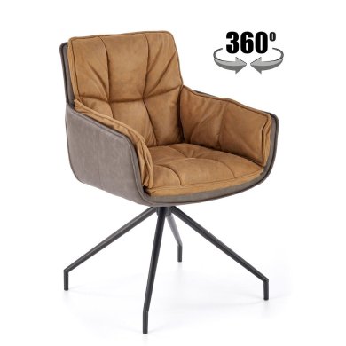 Обеденный стул поворотный Halmar K523 Коричневый V-CH-K/523-KR-BRĄZOWY