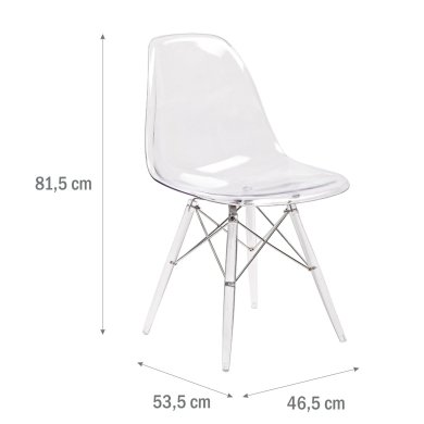 Обідній стілець Meven SPIRITO Прозорий MV-130-CPC-SPIRITO фото - 3