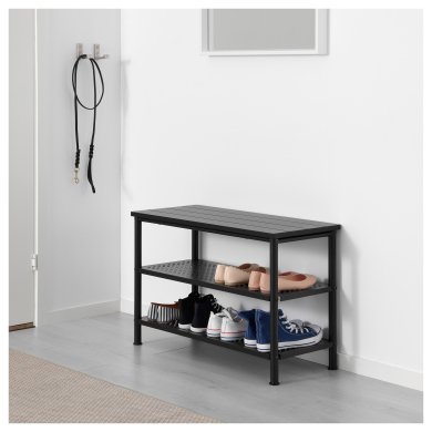IKEA Лавка для взуття PINNIG Чорний (ИКЕА ПИННИГ) 80329791 фото - 6
