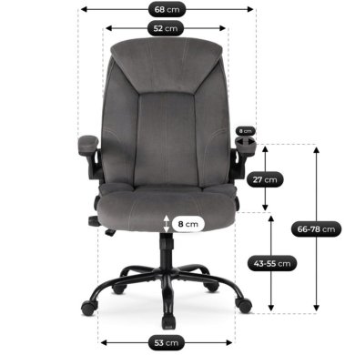 Офісне крісло Mebel Elit COMFORT Welur Сірий ME.COMFORT/P/T/FO фото - 12