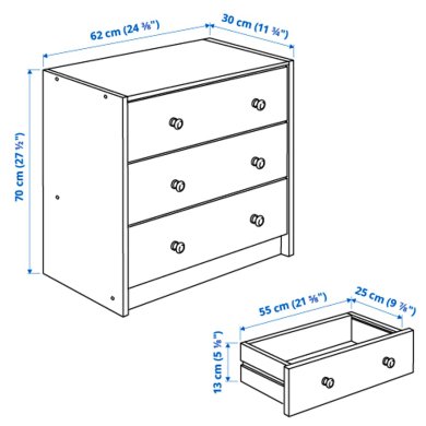 IKEA Комод RAST (ИКЕА РАСТ) 75305709 фото - 13
