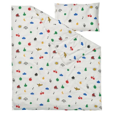 Комплект постельного белья GRONFINK 110х125 см Принт - 2 IKEA Комплект постельного белья GRONFINK 110х125 см Принт (ИКЕА ГРОНФИНК) 00572377 фото - 2