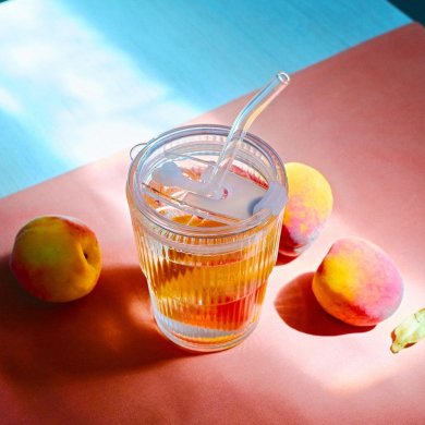 Склянка з кришкою та трубочкою Homla EMBO GROOVE 400 мл Прозорий - 5 Склянка з кришкою та трубочкою Homla EMBO GROOVE 400 мл Прозорий 227286 фото - 5