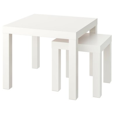 IKEA Комплект журнальных столов LACK 2 шт Белый (ИКЕА НЕДОСТАТОК) 59442727