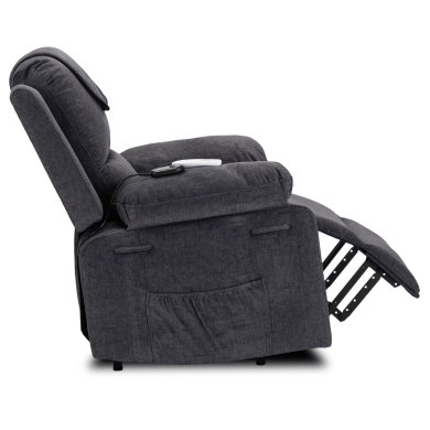 Кресло мягкое раскладное массажное с реклайнером Mebel Elit FENIX 2 Темно-серый ME.FENIX2/P/T/FW фото - 5