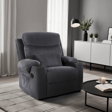 Крісло м'яке розкладне з реклайнером Mebel Elit TORRES Velvet Сірий ME.TORRES/P/SZTR/FW фото - 12