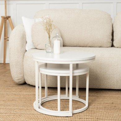 Комплект журнальних столів Mebel Elit JACK 2 шт Білий - 10 Комплект журнальних столів Mebel Elit JACK 2 шт Білий ME.JACK/B/B/L фото - 10