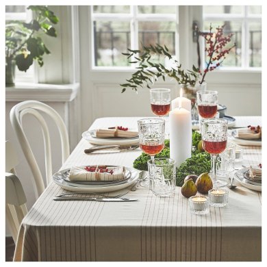 IKEA Скатерть VIPPSTARR 150x150 см Бежевый (ИКЕА VIPPSTARR) 40559185 фото - 2
