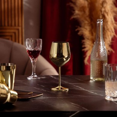 Келих Homla ALCOLE 500 мл Золотий 230600 фото - 4