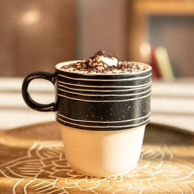 Кружка Homla GRANTI 400 мл | Кремовий / Чорний - 5 Кружка Homla GRANTI 400 мл | Кремовий / Чорний 218177 фото - 5