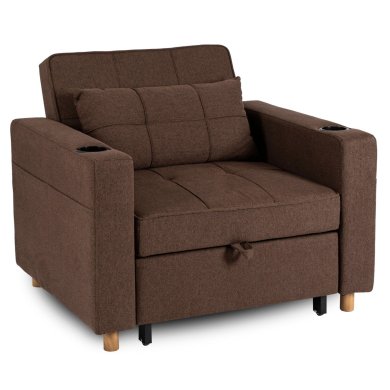 Крісло м'яке розкладне Mebel Elit SOLOR Коричневий ME.SOLOR/BR/T/FW фото - 4