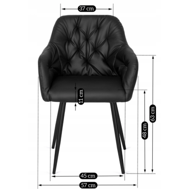 Обеденный стул Mebel Elit NICO Черный - 3 Обеденный стул Mebel Elit NICO Черный ME.NICO/CZ/E/K фото - 3