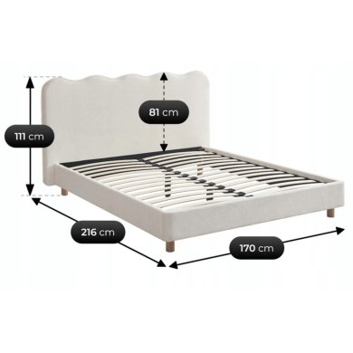 Кровать Mebel Elit IZMIR 160x200 см Кремовый ME.IZMIR/160/KR/T/LOZ фото - 6