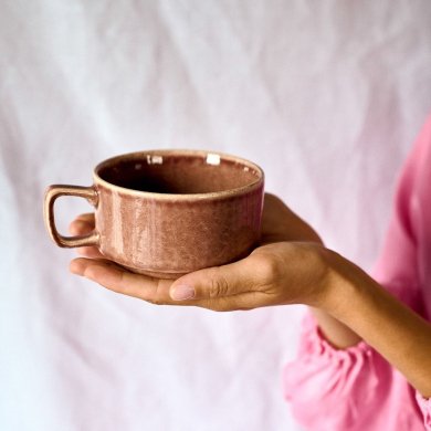 Кружка Homla MYSTIC 360 мл Рожевий - 5 Кружка Homla MYSTIC 360 мл Рожевий 230146 фото - 5