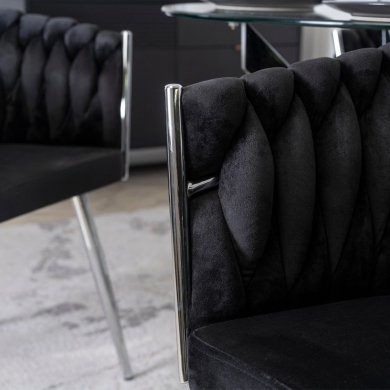 Обідній стілець Mebel Elit SORELLA Welur Чорний ME.SORELLA/CZ/CH/V/K фото - 9