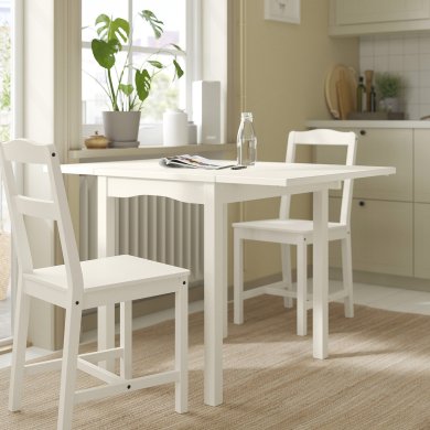 Раскладной обеденный стол HAUGA Белый - 4 IKEA Раскладной обеденный стол HAUGA Белый (ИКЕА ХАУГА) 20586000 фото - 4