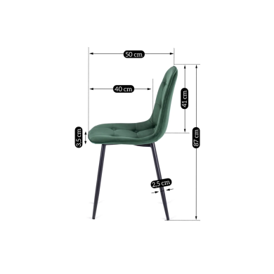 Обідній стілець Mebel Elit ARIS Welur Зелений - 2 Обідній стілець Mebel Elit ARIS Welur Зелений aris/zl фото - 2