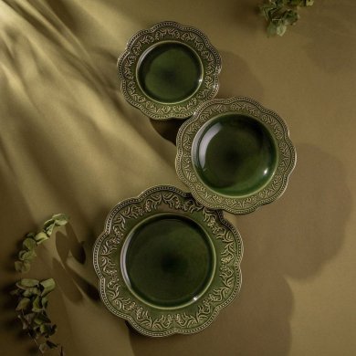 Глибока тарілка Homla SALTIS 22 см Зелений 231357 фото - 6