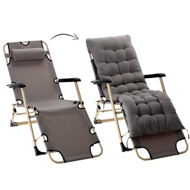 Складаний шезлонг Garden Line LEZ6889 Сірий LEZ6889 фото - 3