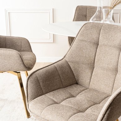 Обеденный стул поворотный Mebel Elit MIA Бежевый ME.MIA2/BZ/ZL/T/K фото - 8