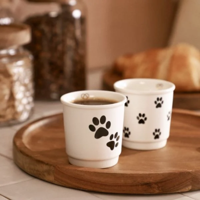 Набор чашек для эспрессо Homla CORTO | Белый / Принт - 5 Набор чашек для эспрессо Homla CORTO | Белый / Принт 214517 фото - 5