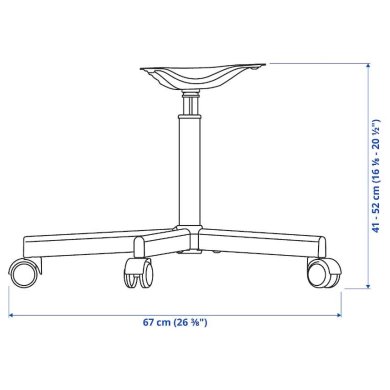 IKEA Каркас стільця BLYSKÄR (ИКЕА БЛЮШЕР) 50469170 фото - 2