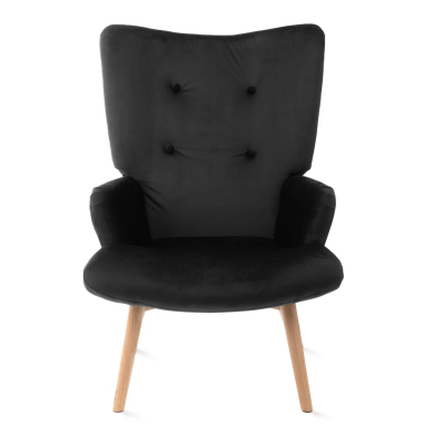Кресло мягкое Homla MOSS Welur Черный - 3 Кресло мягкое Homla MOSS Welur Черный 155238 фото - 3