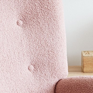 Кресло-качалка мягкое Homla MOSS TEDDY BOUCLE Розовый 218187 фото - 8