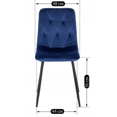 Обеденный комплект мебели Mebel Elit HARRY ROBIN | Дуб ривьера / Черный / Синий HARRY/DR/CZ/S/ROBIN/GR/V/Z4/K фото - 12