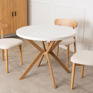 Розкладний обідній стіл Mebel Elit LUGO Білий - 5 Розкладний обідній стіл Mebel Elit LUGO Білий ME.LUGO/B/DREW/S фото - 5