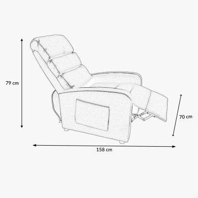 Кресло мягкое раскладное с реклайнером Kontrast CHILI 2 Черный 5.01.14454 фото - 11