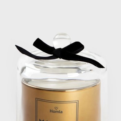 Ароматична свічка Homla MONROE CARNIVAL Jasmine Embers 260 г Золотий 235727 фото - 3