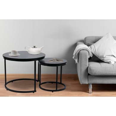 Комплект журнальных столов Kontrast SK115CZ Черный - 7 Комплект журнальных столов Kontrast SK115CZ Черный 6.06.14690 фото - 7