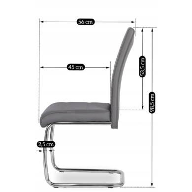 Обідній стілець Mebel Elit EDER Сірий ME.EDER/P/CH/E/K фото - 2